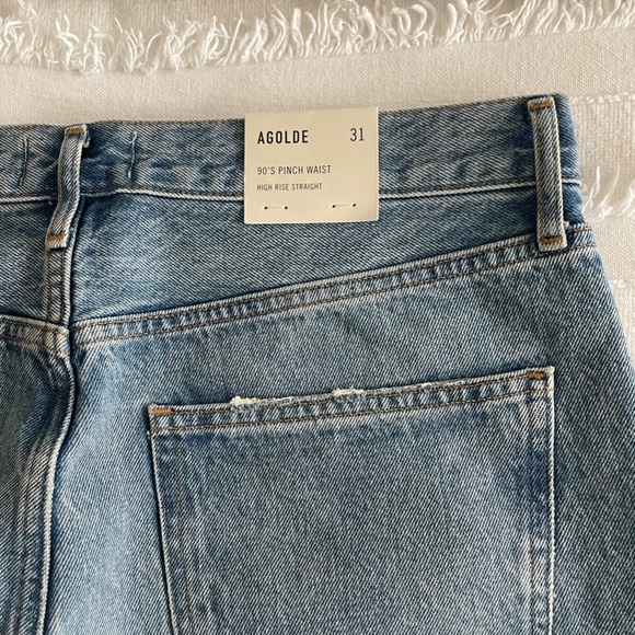 NWT Agolde 90’s Pinch Waist High Rise Jean in Abstract - 31 - Picture 12 of 12